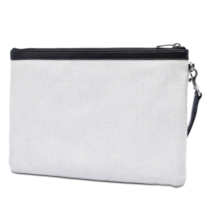 Saint Laurent Toile Rive Gauche Wristlet Pochette