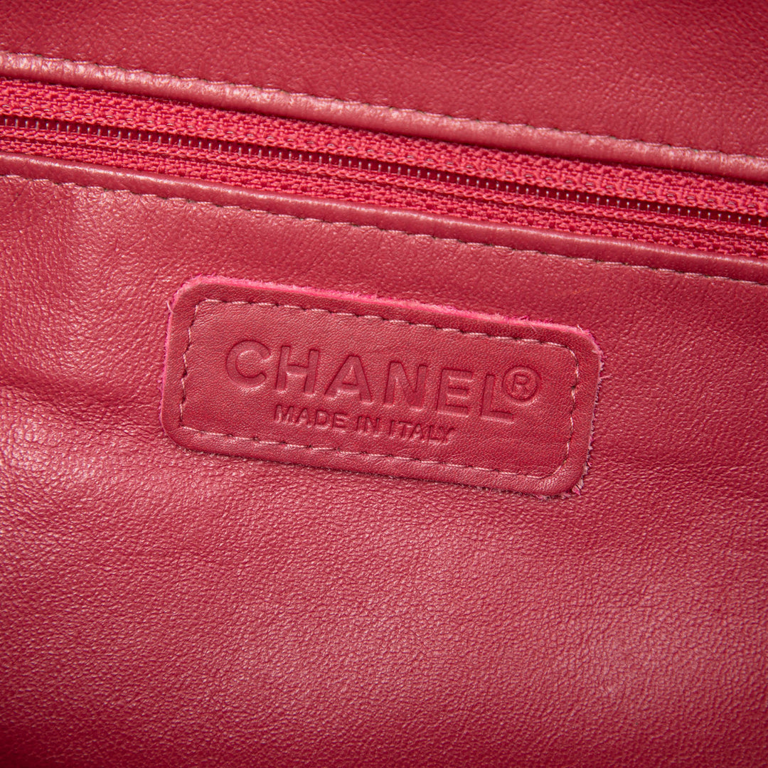 Matelassé Logo Bowler Sac Petit Cuir de veau Rose