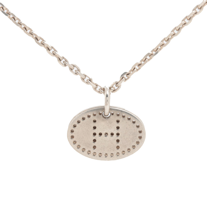 Hermès Sterling Argenté Evelyne Eclipse Pendant Collier Argenté – GABY PARIS Authentique