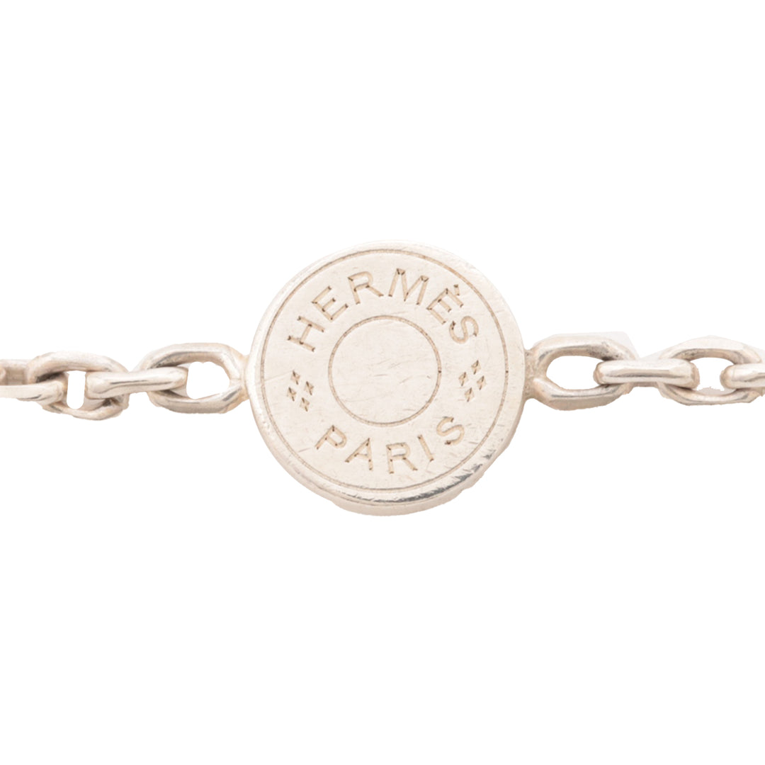 Hermès Sterling Argenté Evelyne Eclipse Pendant Collier Argenté – GABY PARIS Authentique