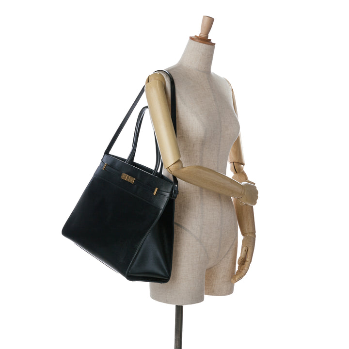 Medium Manhattan Shopper Tote Black - Gaby Paris