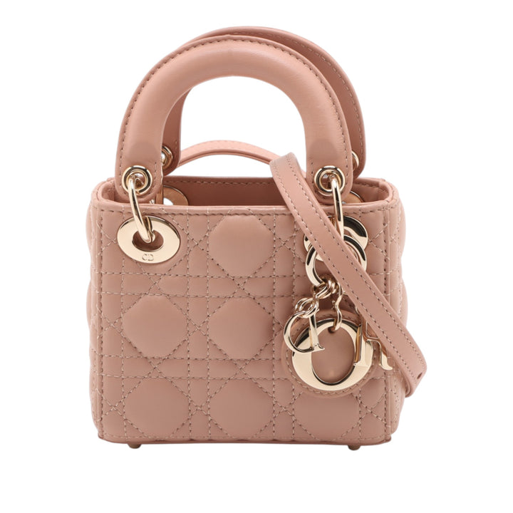 Dior Micro Cuir d’agneau Cannage Lady Dior