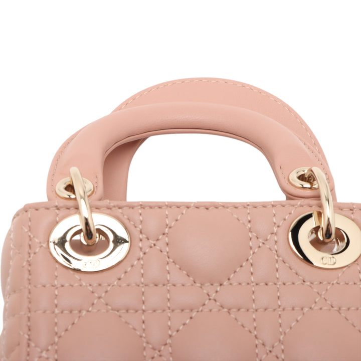 Dior Micro Cuir d’agneau Cannage Lady Dior