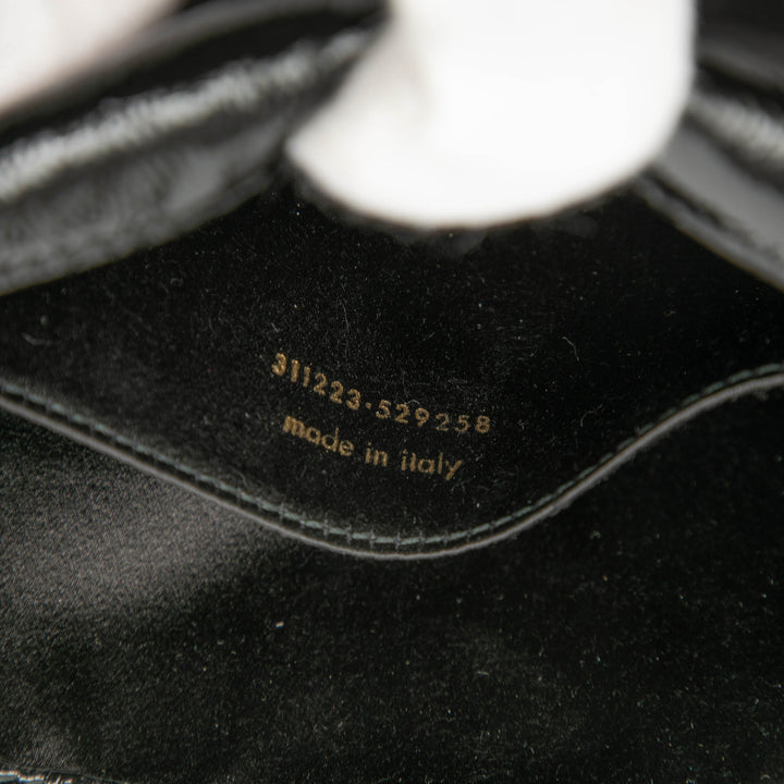 Saint Laurent Large Textured Cuir verni Monogram Belle De Jour Pochette