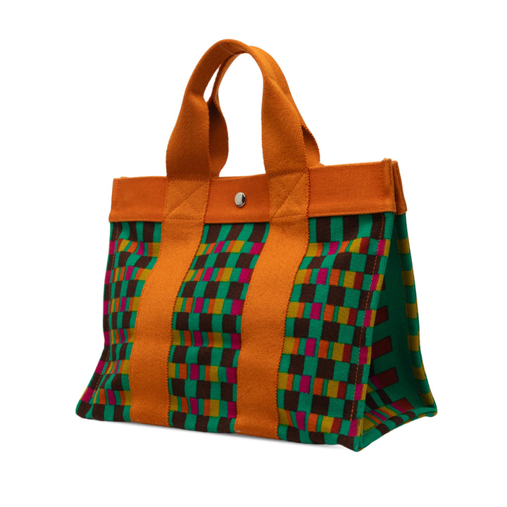 Hermès Cabas Multicolor Imprimé Fourre Tout Multi MM Multicolore – vue 2 – GABY PARIS