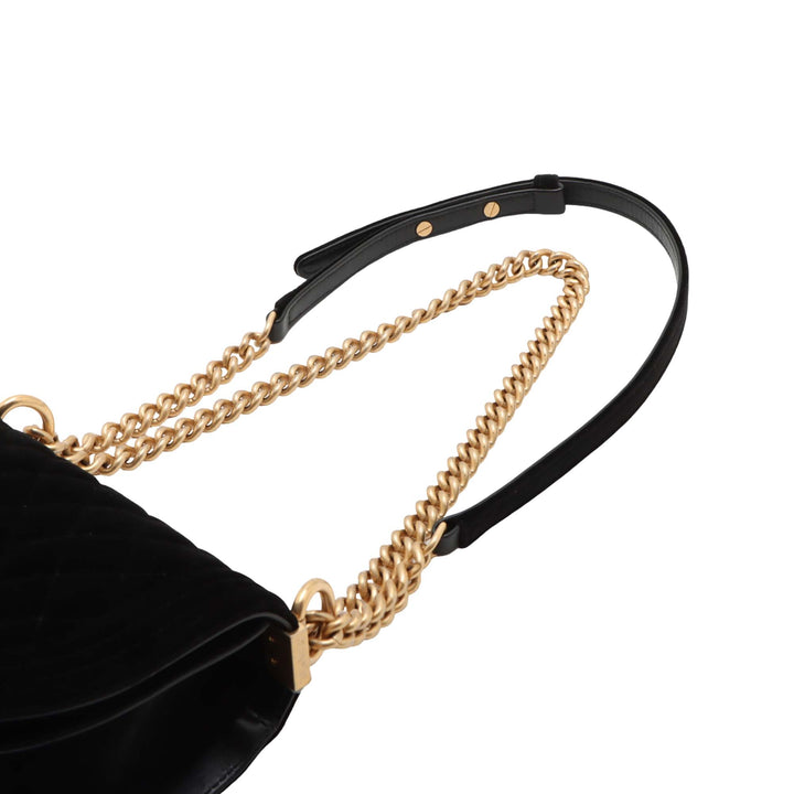 Chanel Small Matelassé Velours Boy Messenger Sac
