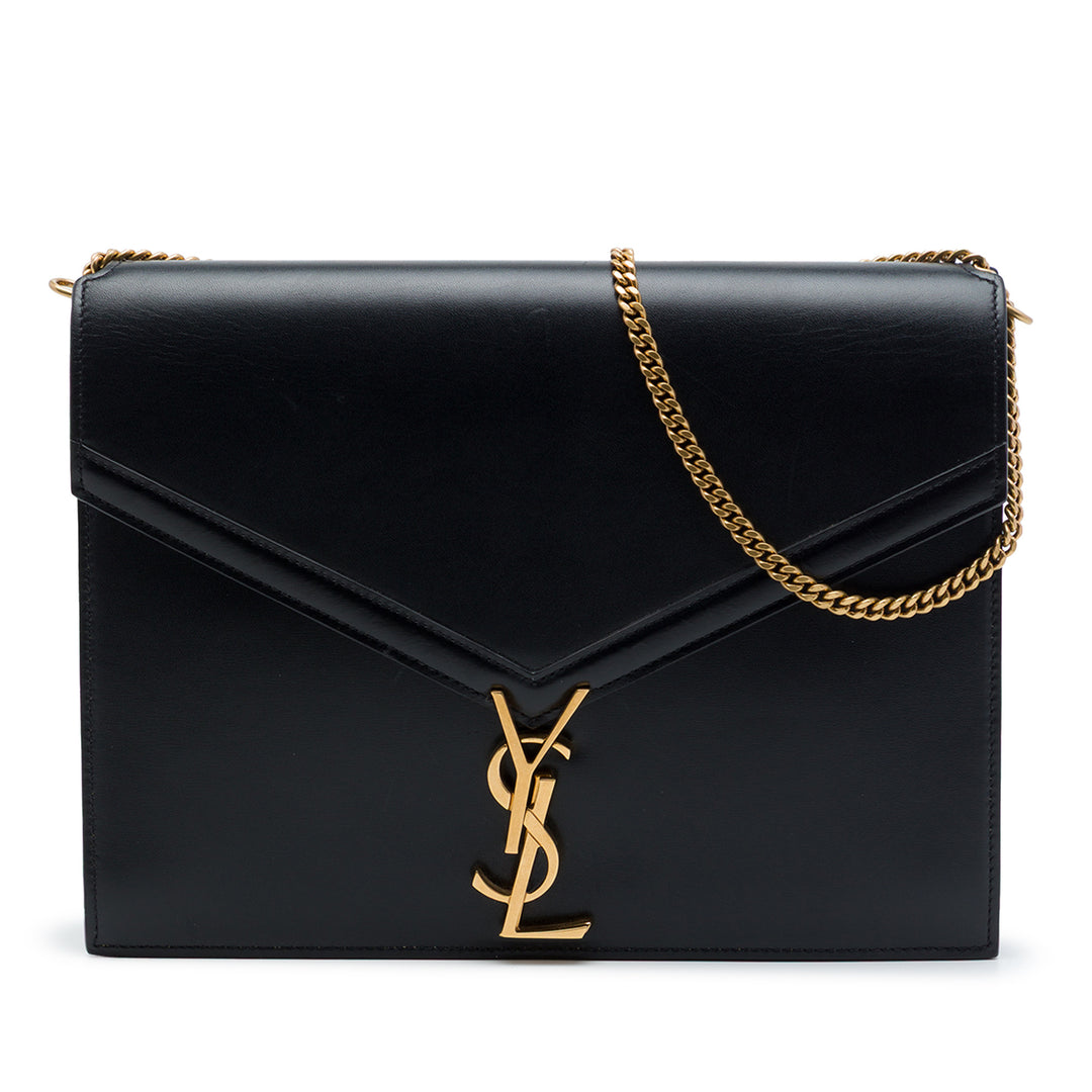 Saint Laurent Smooth Cuir de veau Monogram Cassandra Clasp Sac