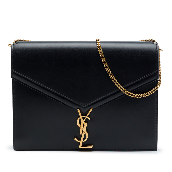 Saint Laurent Smooth Cuir de veau Monogram Cassandra Clasp Sac