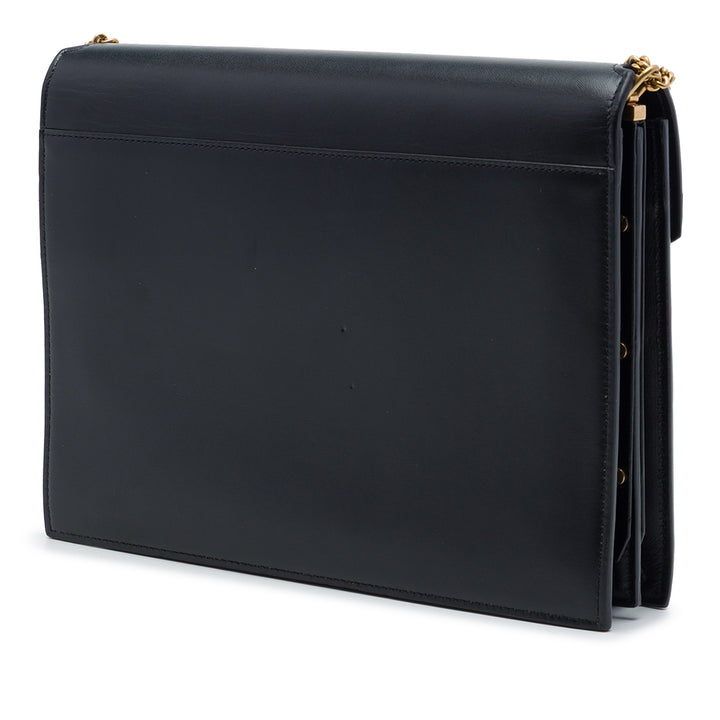 Saint Laurent Smooth Cuir de veau Monogram Cassandra Clasp Sac