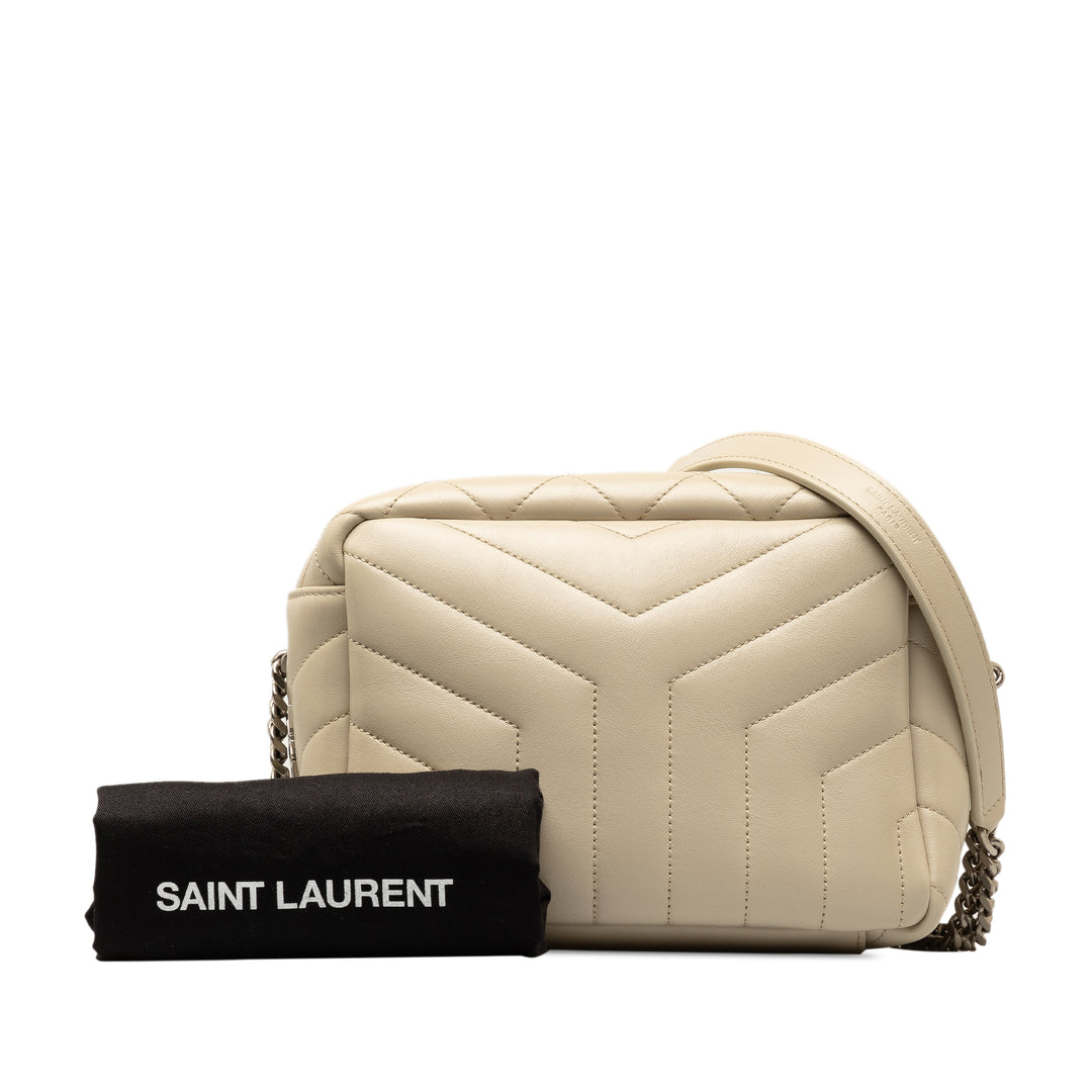 Saint Laurent Small Calfskin Loulou Crossbody Brown - GABY PARIS