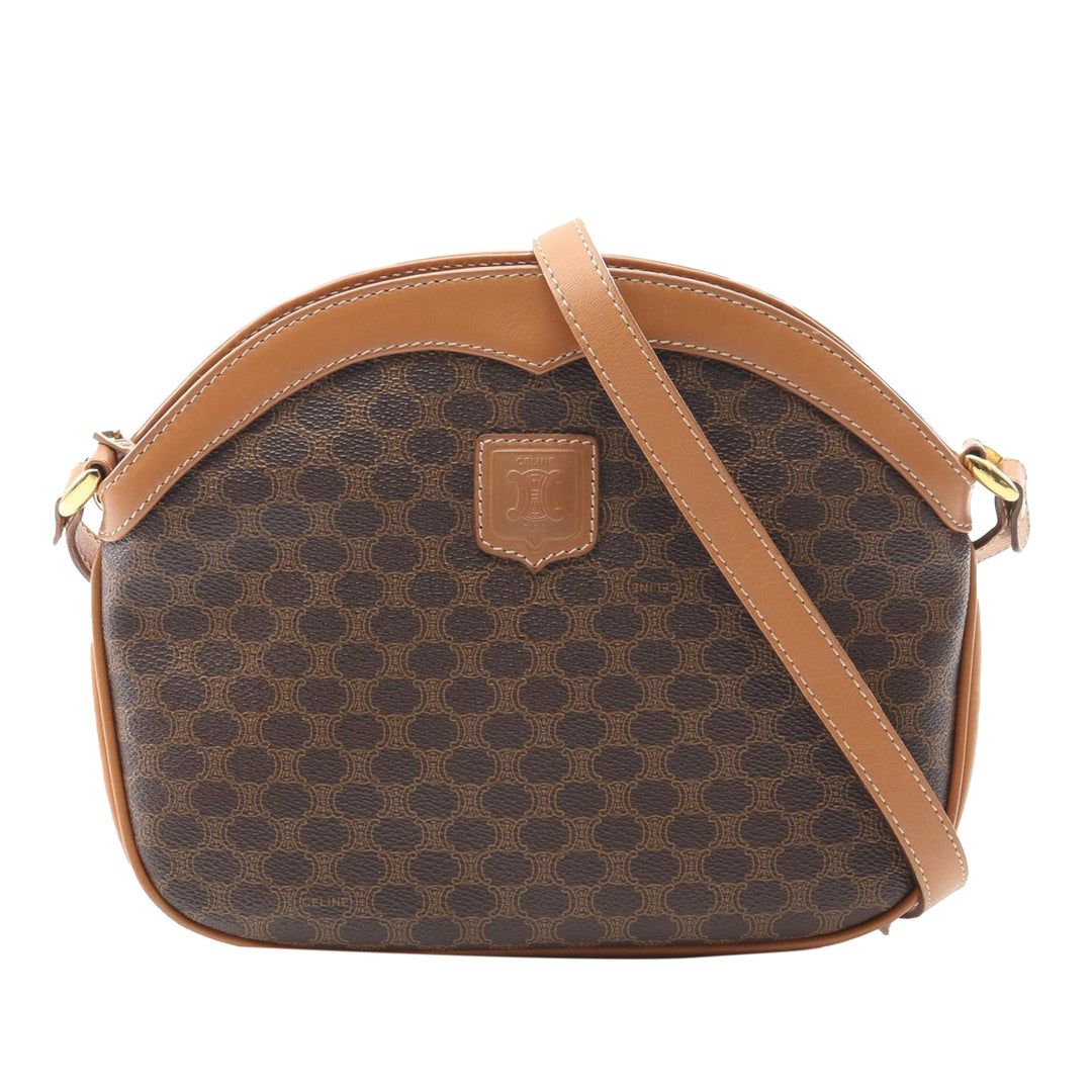Macadam Coated Canvas Crossbody Brown - Gaby Paris
