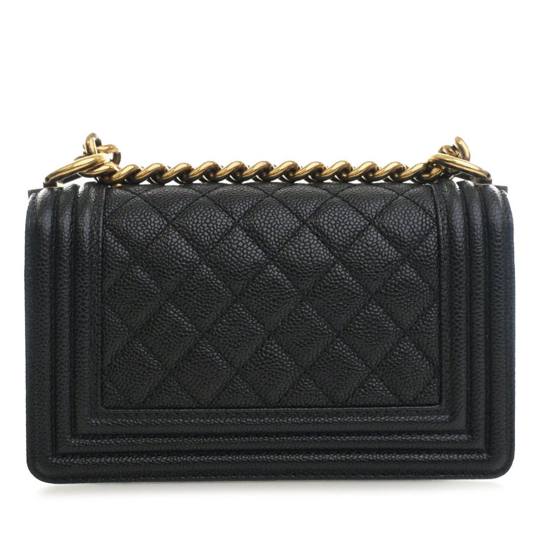 Chanel Small Matelassé Caviar Boy à rabat