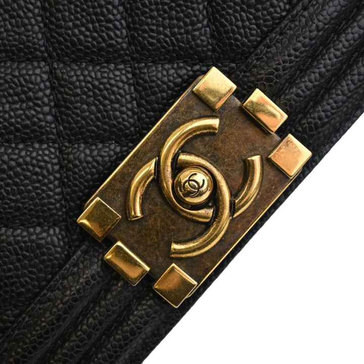 Chanel Small Matelassé Caviar Boy à rabat