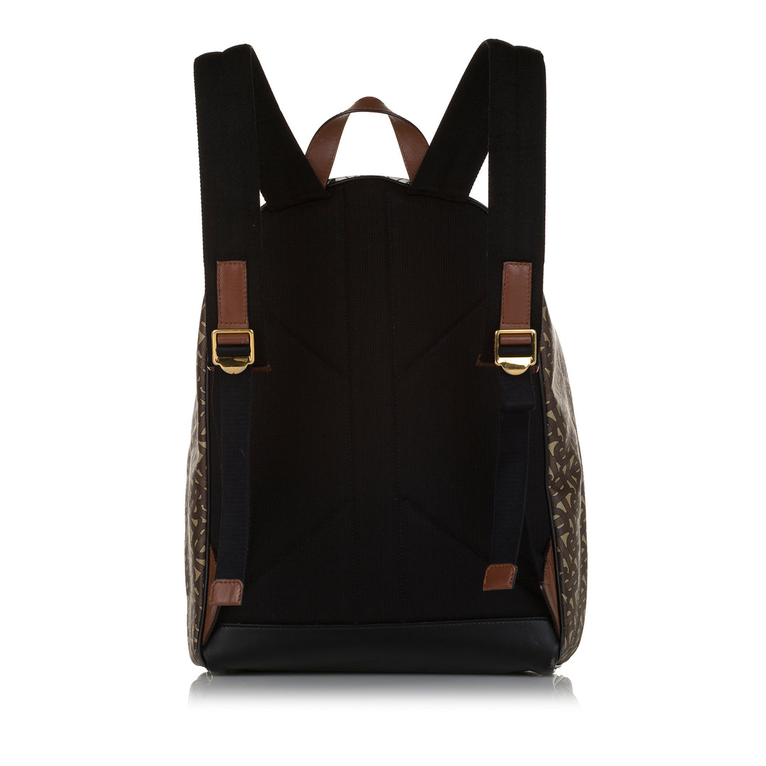 Monogram Stripe Backpack Brown - Gaby Paris