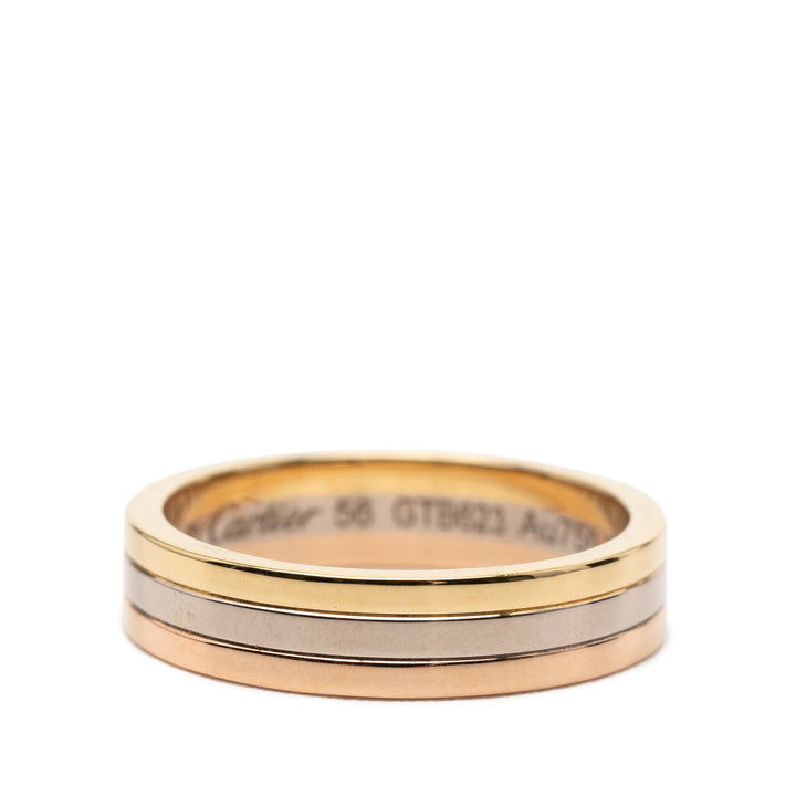 Cartier 18K Tricolor Vendome Louis Cartier Wedding Band – GABY PARIS Authentique