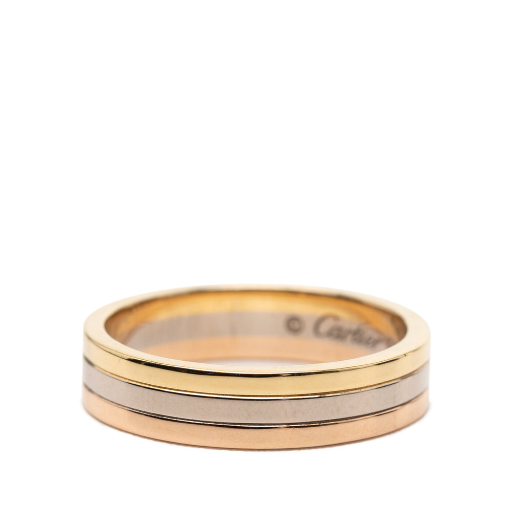Cartier 18K Tricolor Vendome Louis Cartier Wedding Band – GABY PARIS Authentique