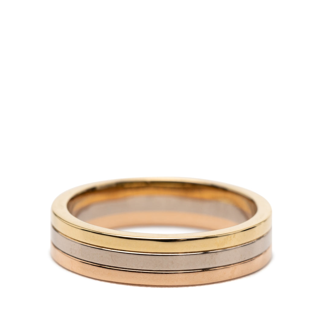 Cartier 18K Tricolor Vendome Louis Cartier Wedding Band – GABY PARIS Authentique