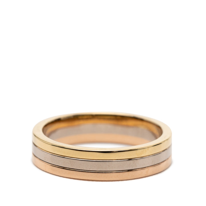 Cartier 18K Tricolor Vendome Louis Cartier Wedding Band – GABY PARIS Authentique