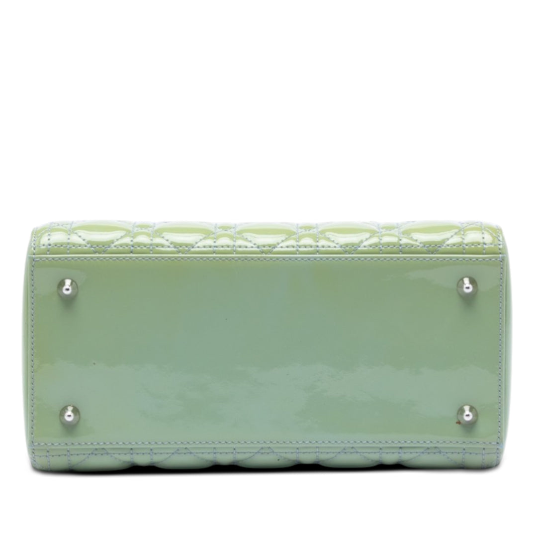 Dior Medium Cuir verni Cannage Lady Dior