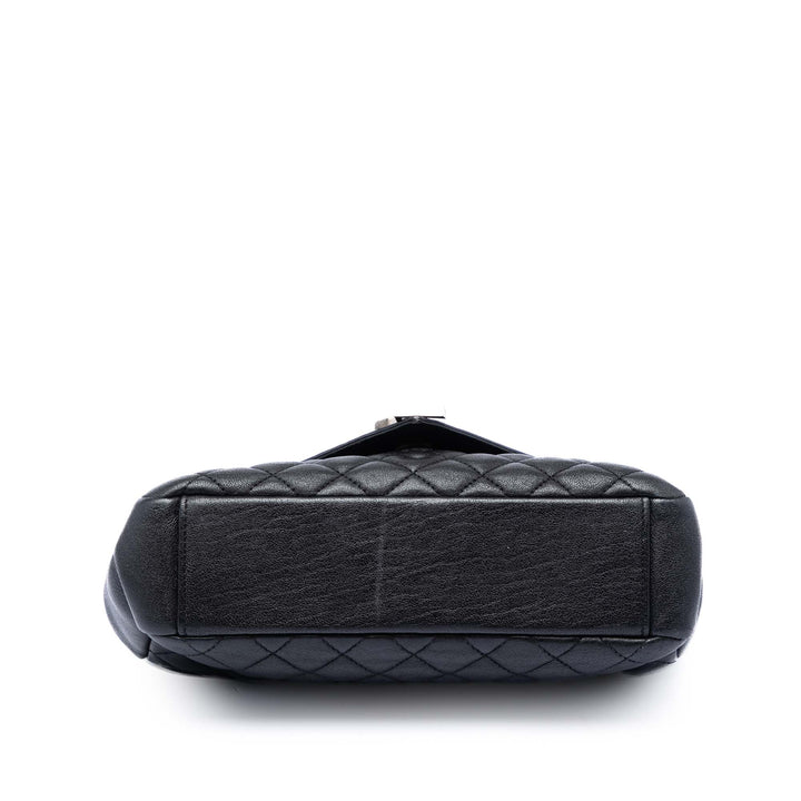 Saint Laurent Medium Sheepskin Triquilt Monogram College Sac