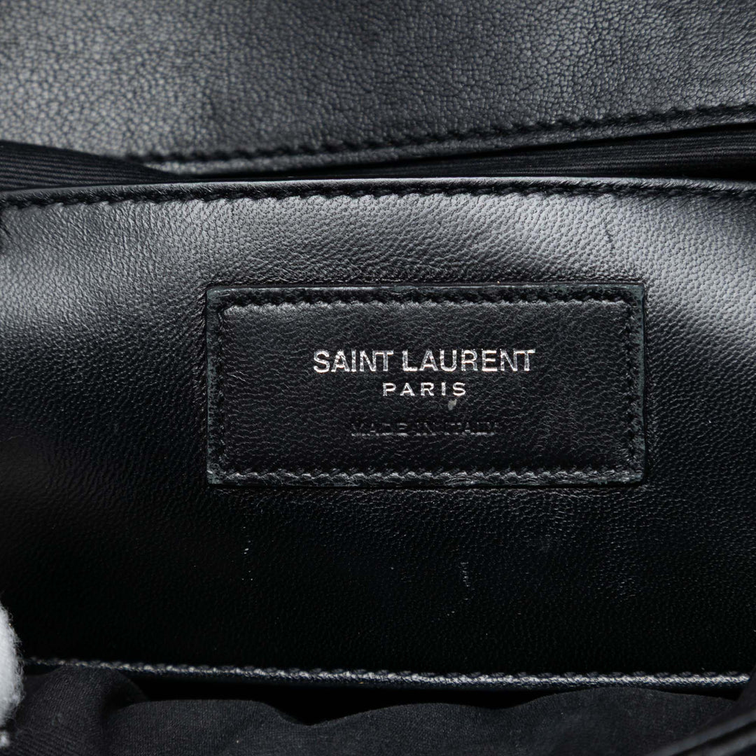 Saint Laurent Medium Sheepskin Triquilt Monogram College Sac