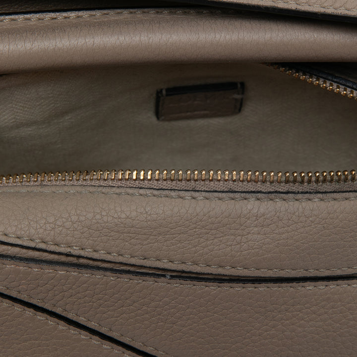 LOEWE Puzzle Sac Mini Cuir de veau Marron – vue 5 – GABY PARIS