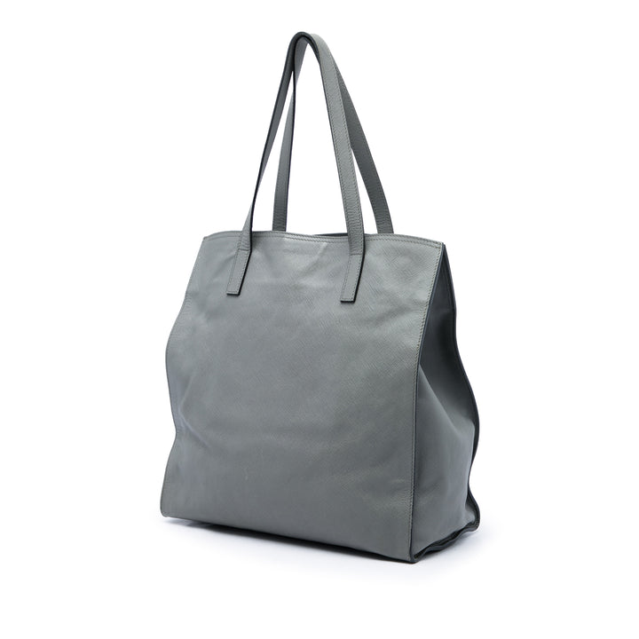 Prada Cabas Saffiano Moyen Gris – vue 2 – GABY PARIS