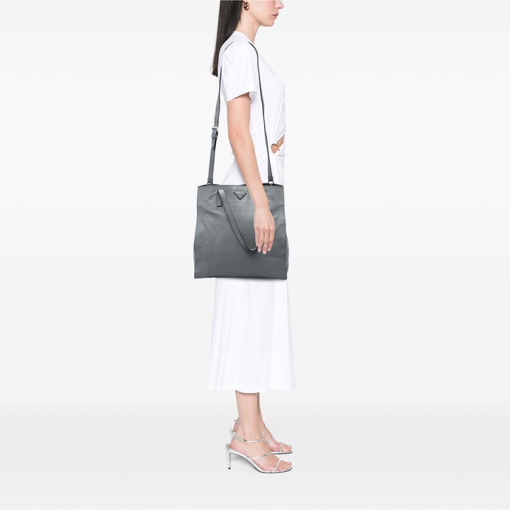 Prada Cabas Saffiano Moyen Gris – vue 5 – GABY PARIS