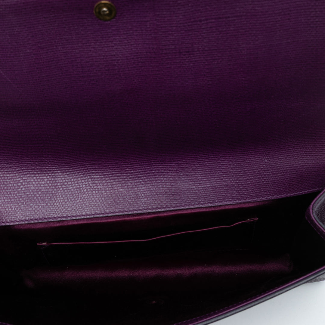 Saint Laurent Textured Cuir Chyc Ligne Pochette