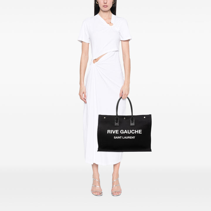 Saint Laurent Large Toile Rive Gauche Cabas