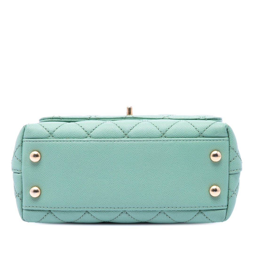 Chanel Extra Mini Matelassé Caviar Coco sac à anse supérieure