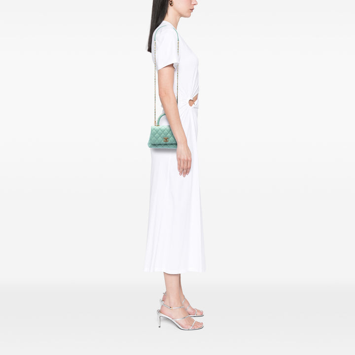 Chanel Extra Mini Matelassé Caviar Coco sac à anse supérieure