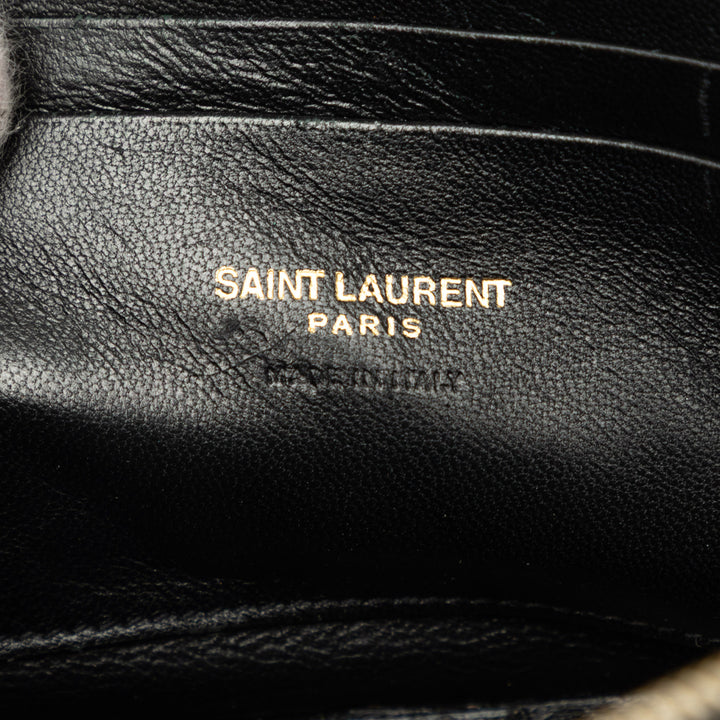 Saint Laurent Sac caméra Grain de Poudre Chevron Lou Monogram Mini Noir – vue 5 – GABY PARIS