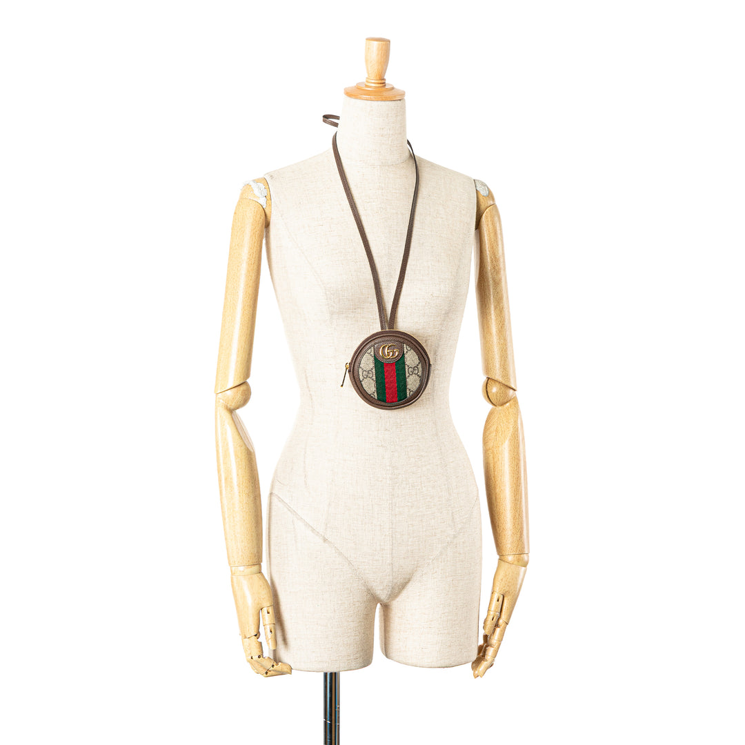 Gucci Mini GG Supreme Ophidia Rond Neck Pochette