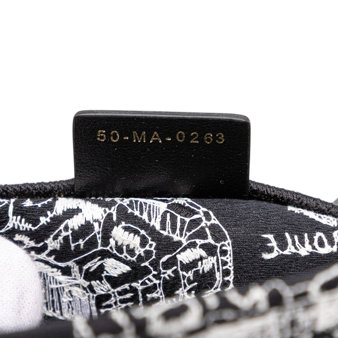 Dior Medium Toile Embroidered Plan De Paris Book Cabas Noir