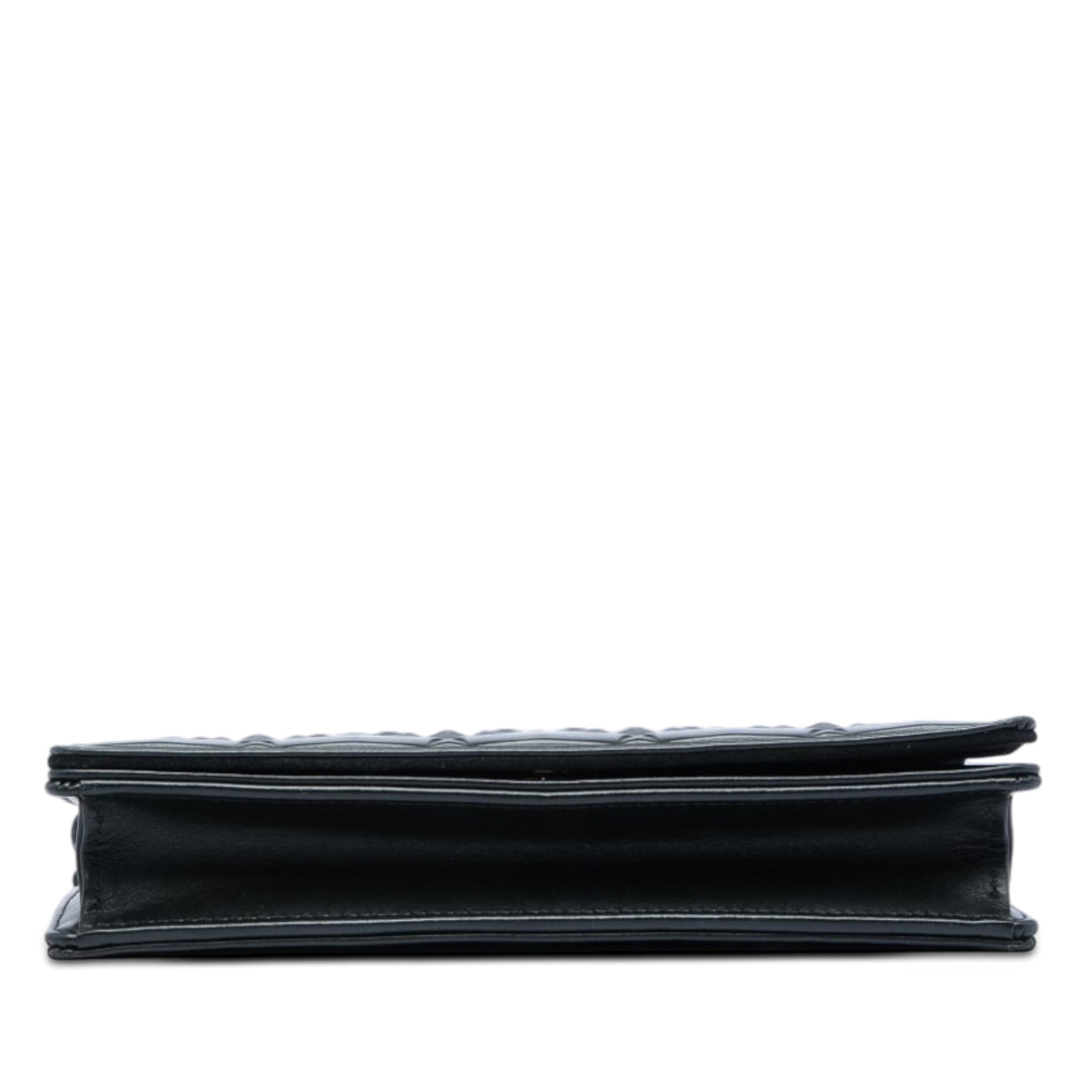 Dior Cuir de veau Cannage Diamond Lady Dior Wallet on Chain