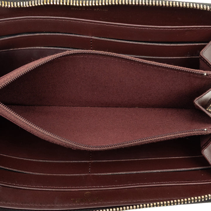 Chanel CC Matelassé Caviar Portefeuille long zippé