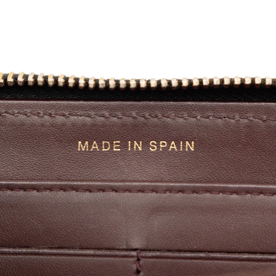 Chanel CC Matelassé Caviar Portefeuille long zippé