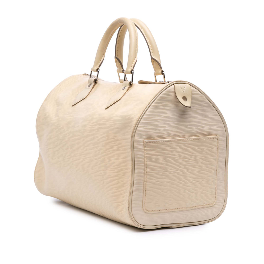 Louis Vuitton Epi Speedy 35 Blanc