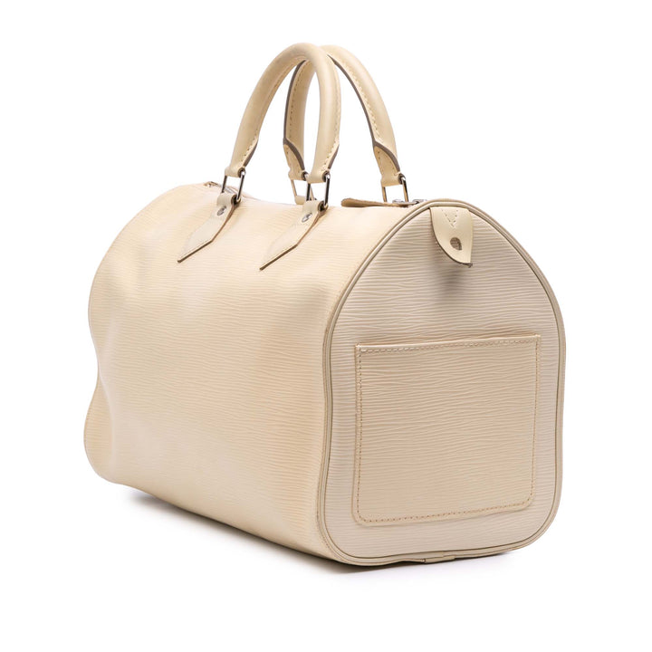 Louis Vuitton Epi Speedy 35 Blanc