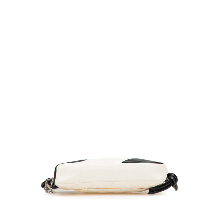 Lambskin Cambon Ligne Pochette White - Gaby Paris
