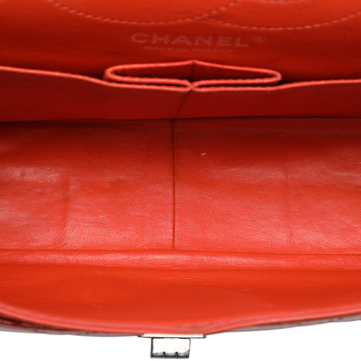 Matelassé Reissue 2.55 Double rabat 226 Cuir caviar Orange