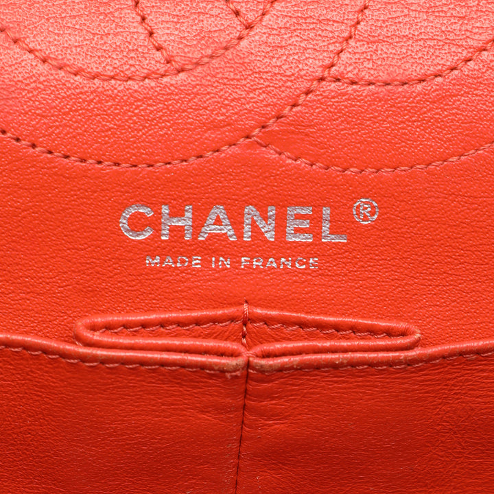 Matelassé Reissue 2.55 Double rabat 226 Cuir caviar Orange