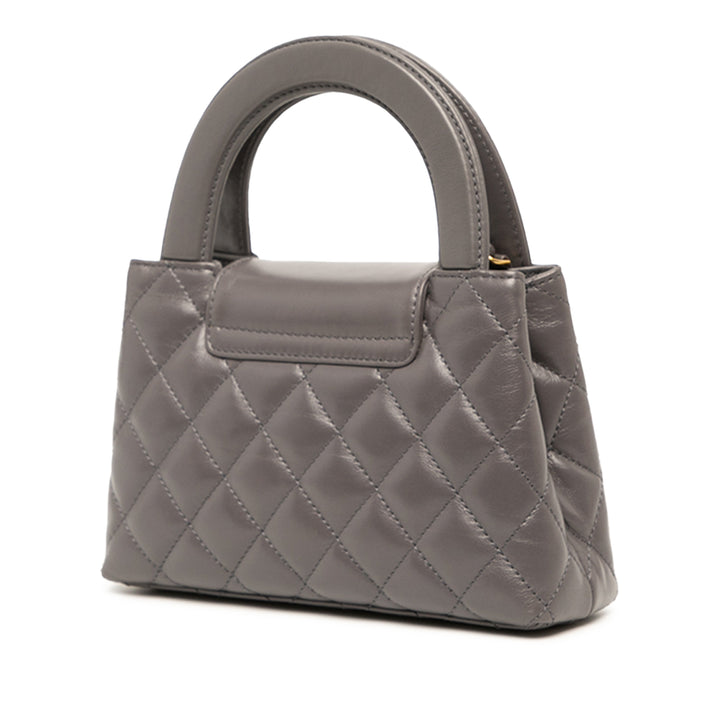 Chanel Cabas brillant vieilli Kelly Nano Cuir de veau Gris – vue 2 – GABY PARIS