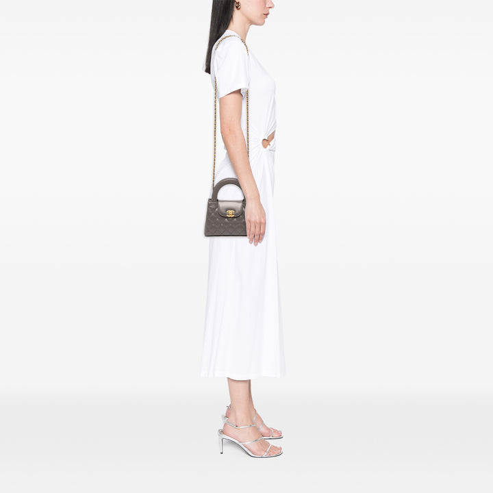 Chanel Cabas brillant vieilli Kelly Nano Cuir de veau Gris – vue 5 – GABY PARIS