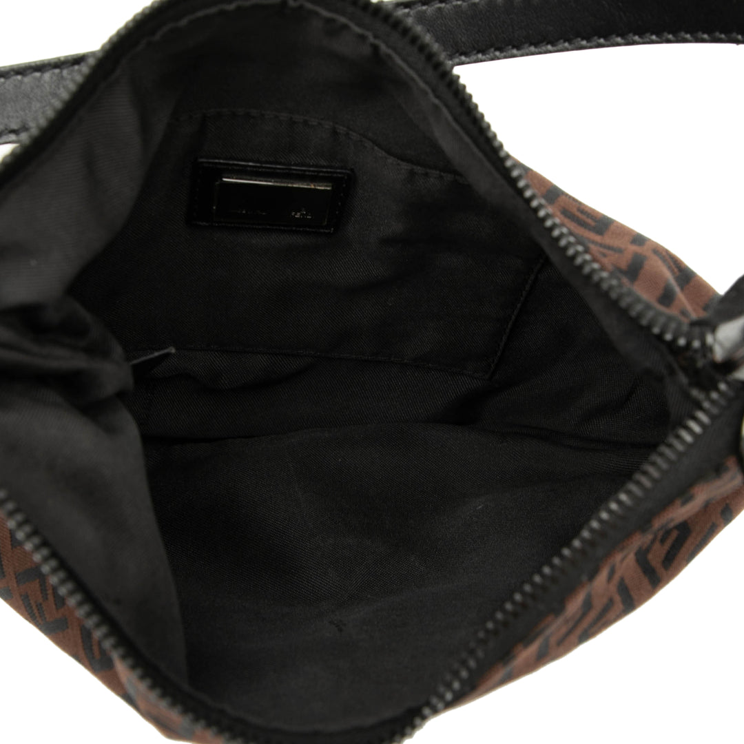 Fendi Sac porté épaule Zucchino Oyster Marron – vue 4 – GABY PARIS