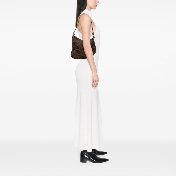 Fendi Sac porté épaule Zucchino Oyster Marron – vue 7 – GABY PARIS