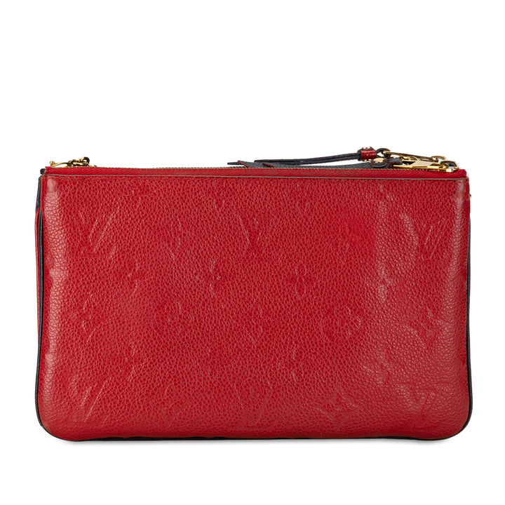 Monogram Empreinte Double Zip Pochette Blue - Gaby Paris