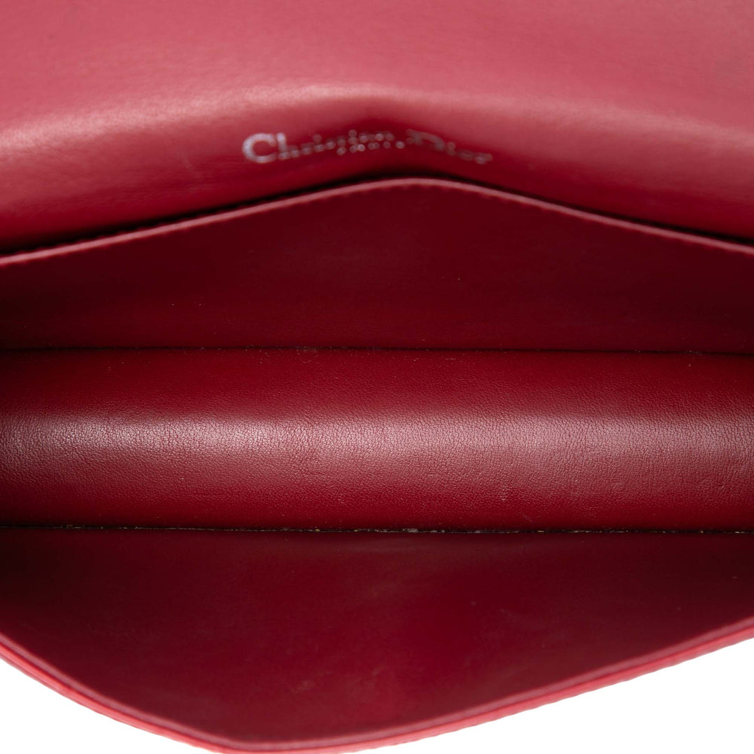 Cannage Lady Dior Chaîne Pochette Rouge
