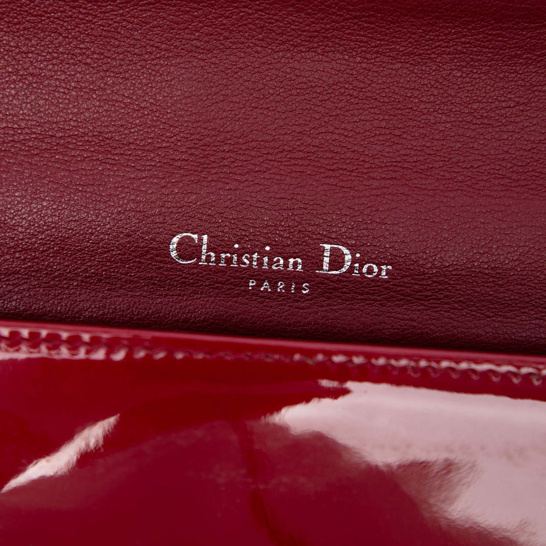 Cannage Lady Dior Chaîne Pochette Rouge